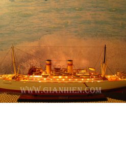 SS STAVANGERFJORD WITH LIGHTS