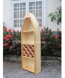 FLOOR BOAT SHELF WITH WINE CELLS