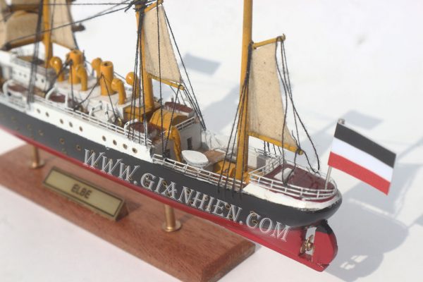 Mô Hình Thuyền Gổ ELBE 20CM 4