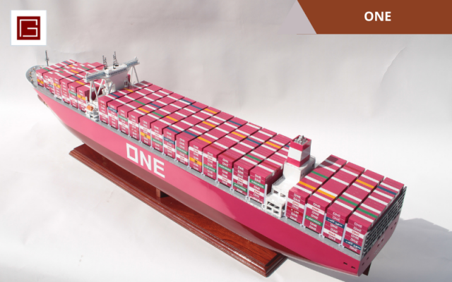 Mô hình tàu bằng gỗ - Mẫu container đẹp nhất