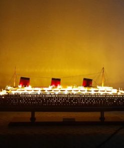 Ss Normandie With Lights