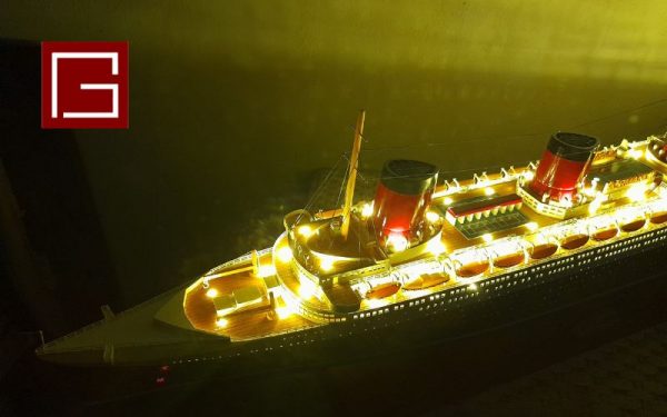 Ss Normandie With Lights (3)