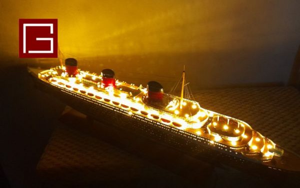 Ss Normandie With Lights (7)