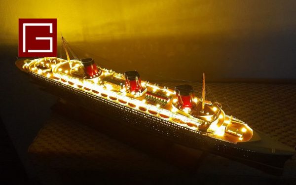 Ss Normandie With Lights (9)