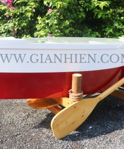BOAT TABLE DARK RED PAINTED