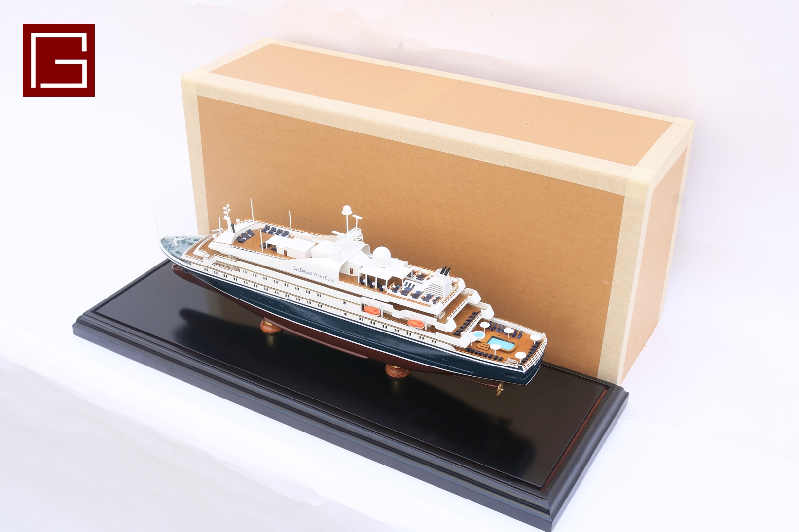 DISPLAY CASE FOR SEADREAM I (2)