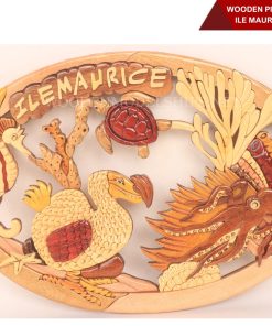 Wooden Picture engraving Ile Maurice of the dodo-01
