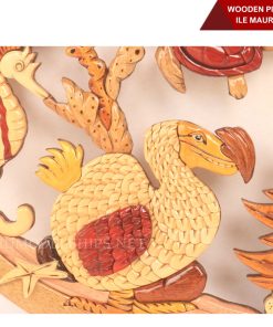 Wooden Picture engraving Ile Maurice of the dodo-04