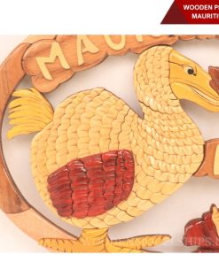 Wooden Picture engraving Mauritius of the dodo-04