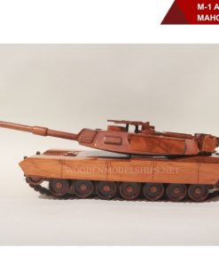 M-1 Abrams Tank Mahogany Wood-01