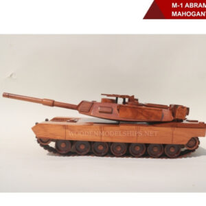 M-1 Abrams Tank Mahogany Wood-01
