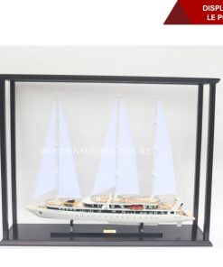 DISPLAY CASE FOR LE PONANT 80CM HULL LONG WITH LEG AND PLEXIGLASS-02