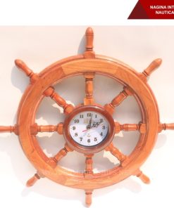 Nagina International HS 24INCH Nautical Ship Wheel Clock-02