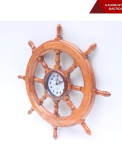 Nagina International HS 24INCH Nautical Ship Wheel Clock-04