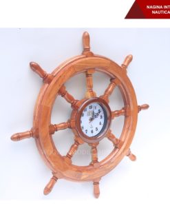 Nagina International HS 24INCH Nautical Ship Wheel Clock-05