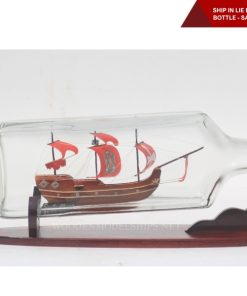 Ship in Lie Down Square  wine bottle (ALL TYPES)