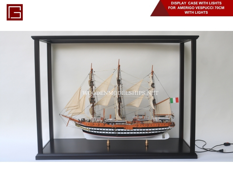 DISPLAY CASE WITH LISHTS FOR AMERIGO VESPUCCI 70CM WITH LIGHTS-01 DISPLAY CASE WITH LISHTS FOR AMERIGO VESPUCCI 70CM WITH LIGHTS-01