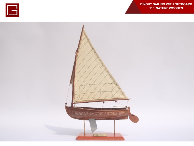 Dinghy Sailing With Outboard 11_ Nature Wooden-01 Dinghy Sailing With Outboard 11_ Nature Wooden-01