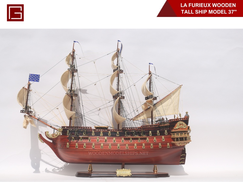 La Furieux Wooden Tall Ship Model 37''-01 La Furieux Wooden Tall Ship Model 37''-01