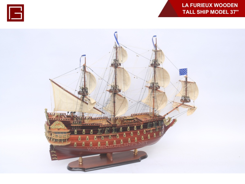 La Furieux Wooden Tall Ship Model 37''-05
