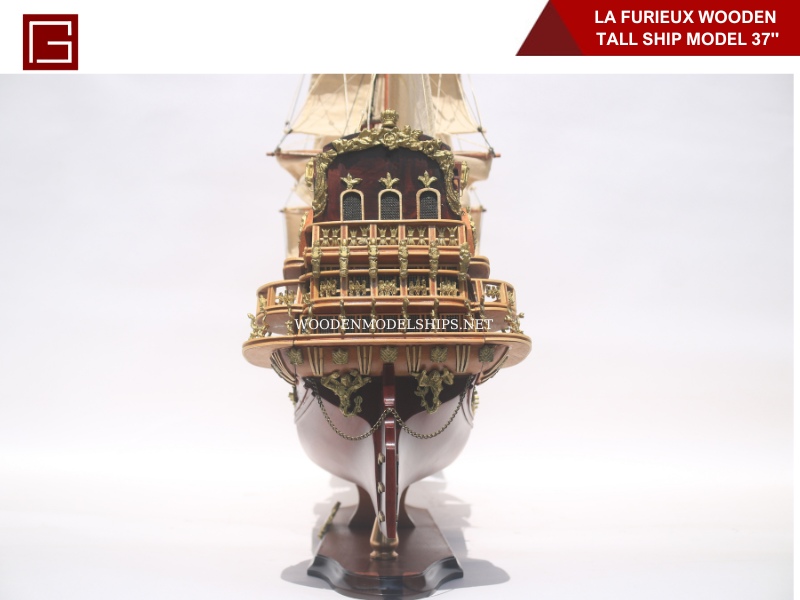 La Furieux Wooden Tall Ship Model 37''-06