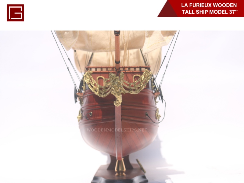 La Furieux Wooden Tall Ship Model 37''-08