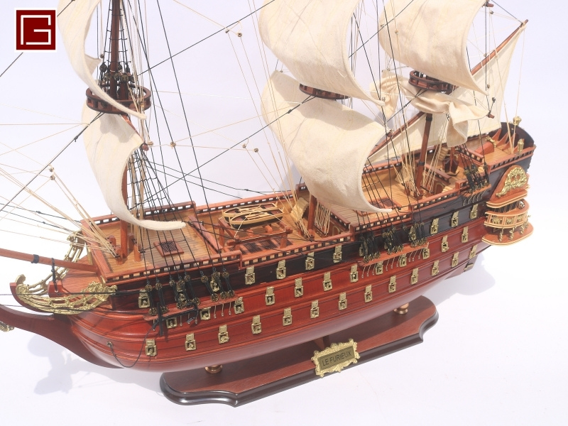 La Furieux Wooden Tall Ship Model 37''-10